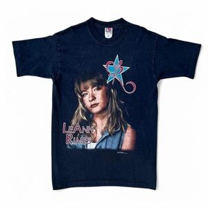 VTG 90s LeAnn Rimes Blue Album Promo Tee 1996 Licensed Single Stitch 21x26 Large